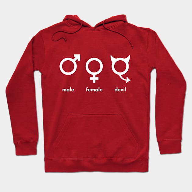 male female devil Hoodie by Duukster